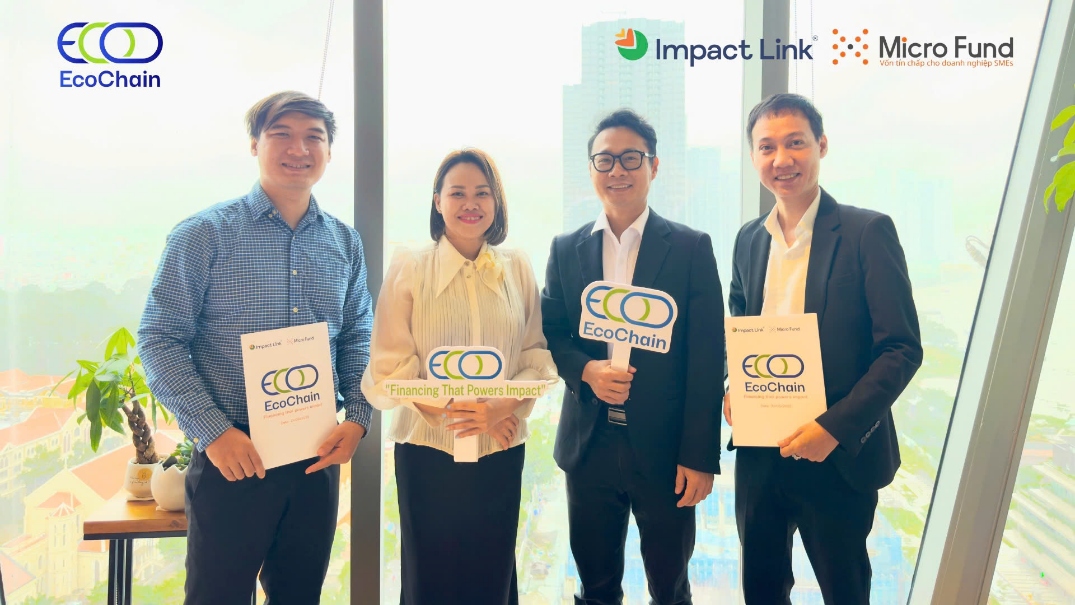 Impact Link, MicroFund and EcoChain team at the EcoChain launch