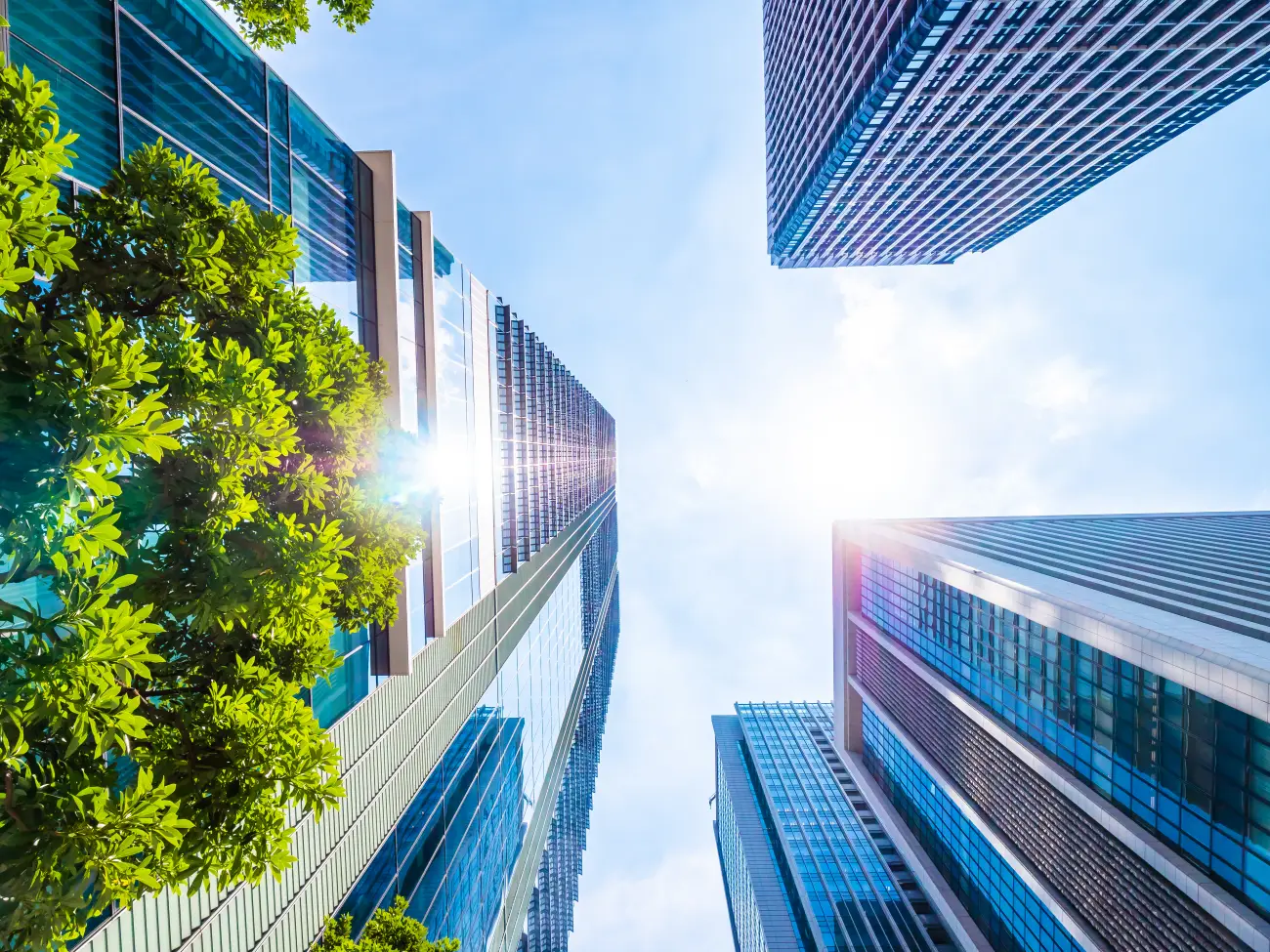 City skyline — financial district